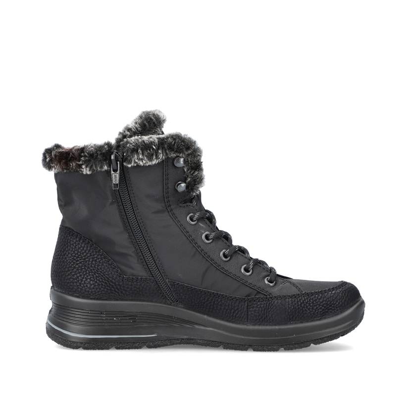 Rieker Artikelnummer L7742-00 Rieker Damen Schnürstiefel Nachtschwarz