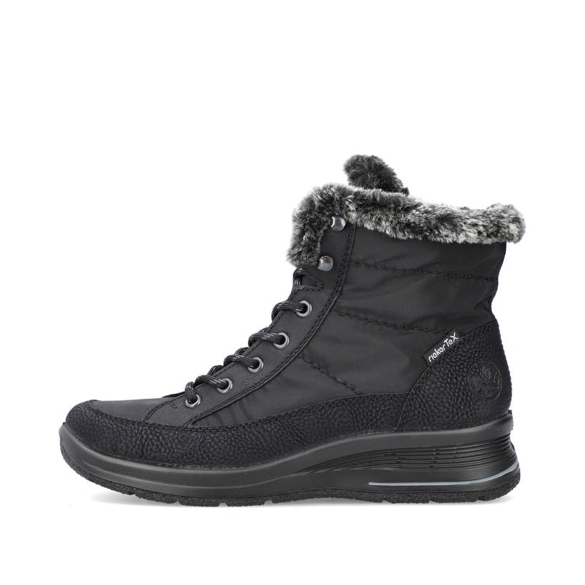 Rieker Artikelnummer L7742-00 Rieker Damen Schnürstiefel nachtschwarz