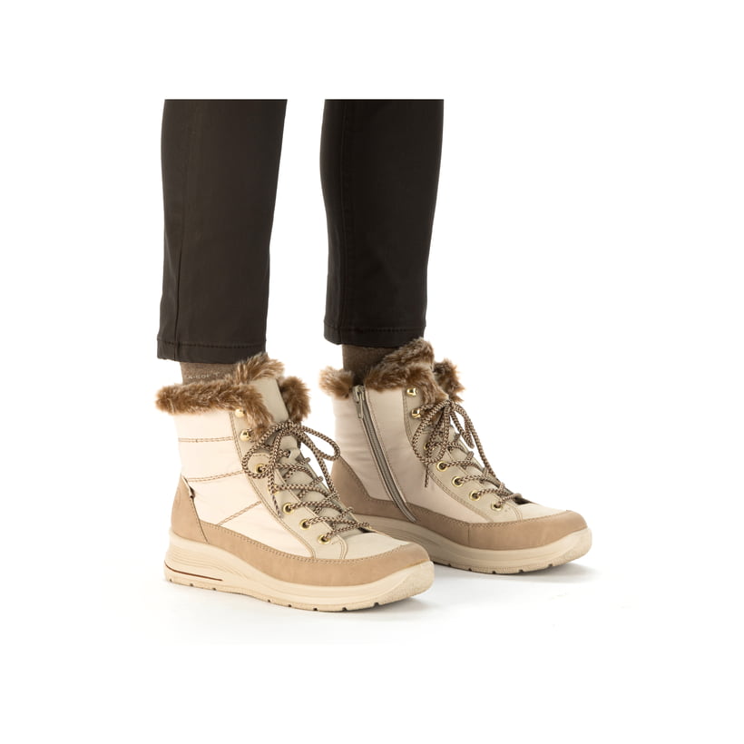 Rieker Artikelnummer L7742-62 Rieker Damen Schnürstiefel Vanillebeige