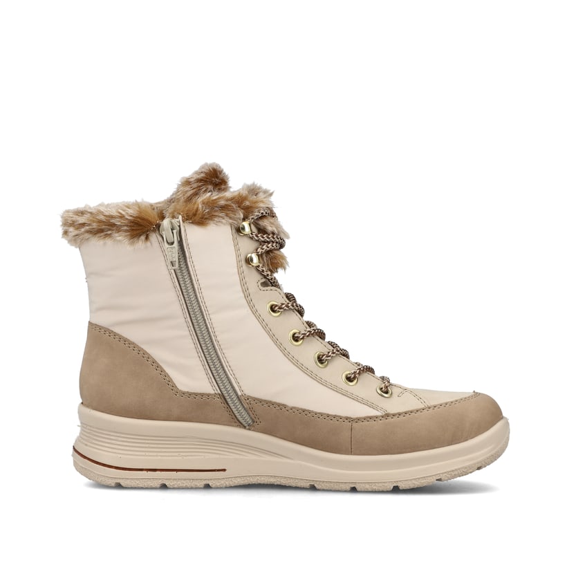 Rieker Artikelnummer L7742-62 Rieker Damen Schnürstiefel Vanillebeige