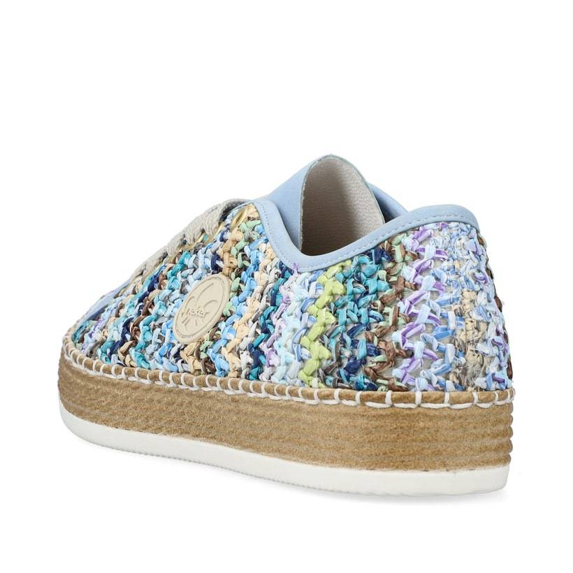 Rieker Artikelnummer L7843-90 Rieker Damen Schnürschuhe Multi-himmelblau