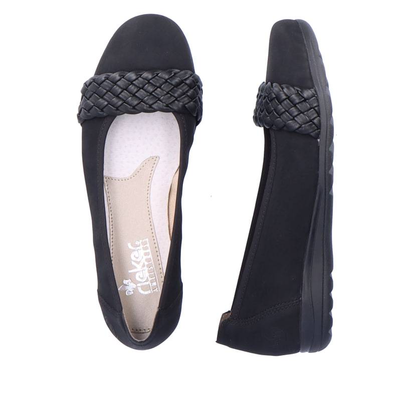Rieker Artikelnummer L9358-00 Rieker Damen Ballerinas Nachtschwarz