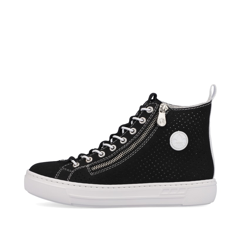 Rieker Artikelnummer L9892-00 Rieker Damen Sneaker High nachtschwarz-kristallweiß