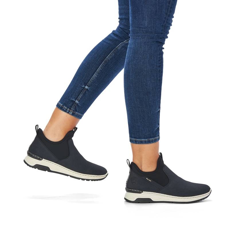 Rieker Artikelnummer M0053-14 Rieker Damen Slipper Marineblau