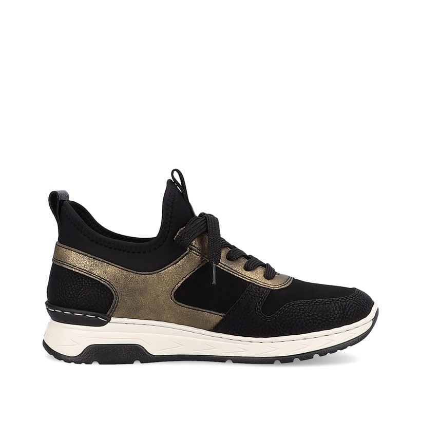 Rieker Artikelnummer M0058-00 Rieker Damen Slipper Tiefschwarz-khaki