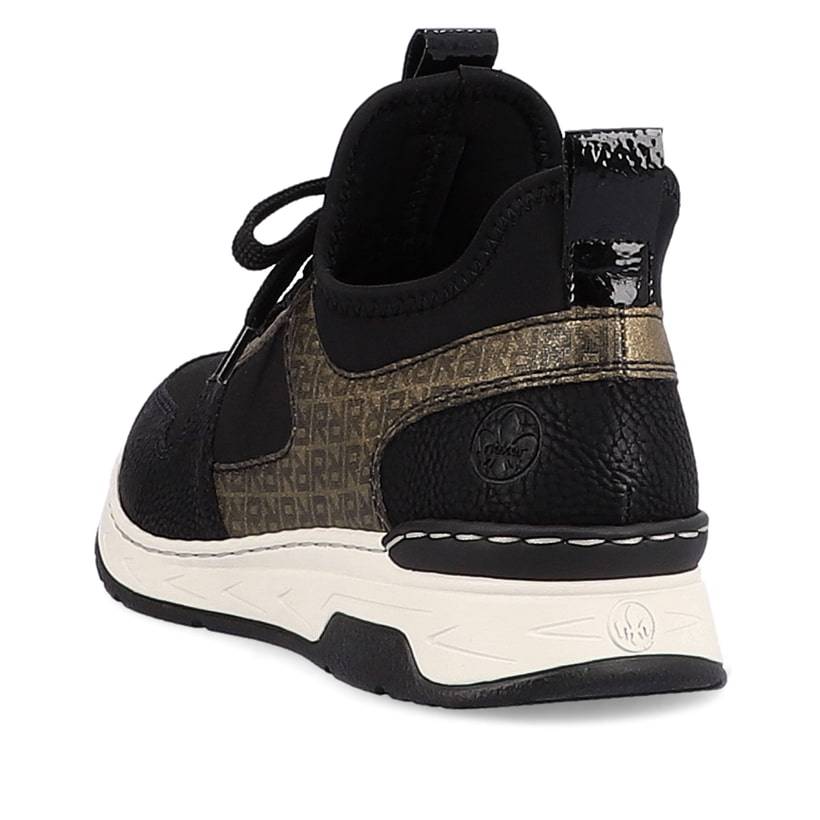 Rieker Artikelnummer M0058-00 Rieker Damen Slipper Tiefschwarz-khaki