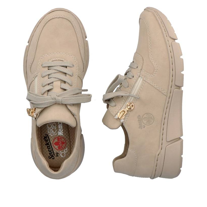 Rieker Artikelnummer M0131-60 Rieker Damen Sneaker Low Cremebeige