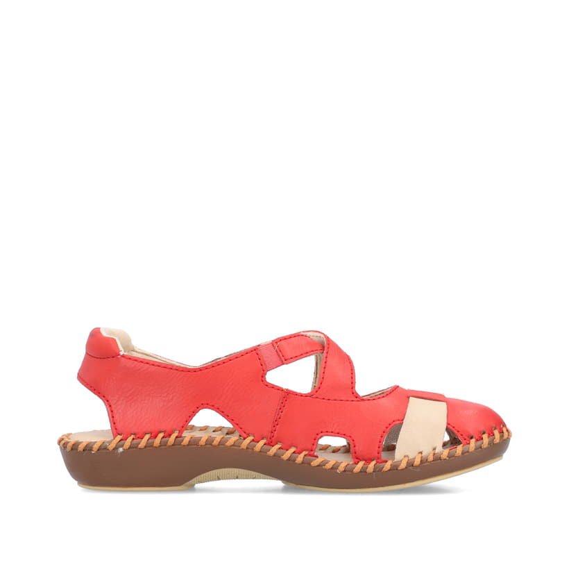 Rieker Artikelnummer M1677-33 Rieker Damen Ballerinas Feuerrot