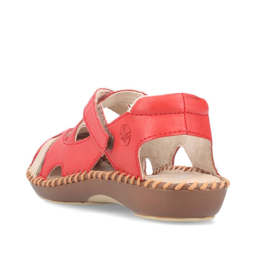 Rieker Artikelnummer M1677-33 Rieker Damen Ballerinas Feuerrot