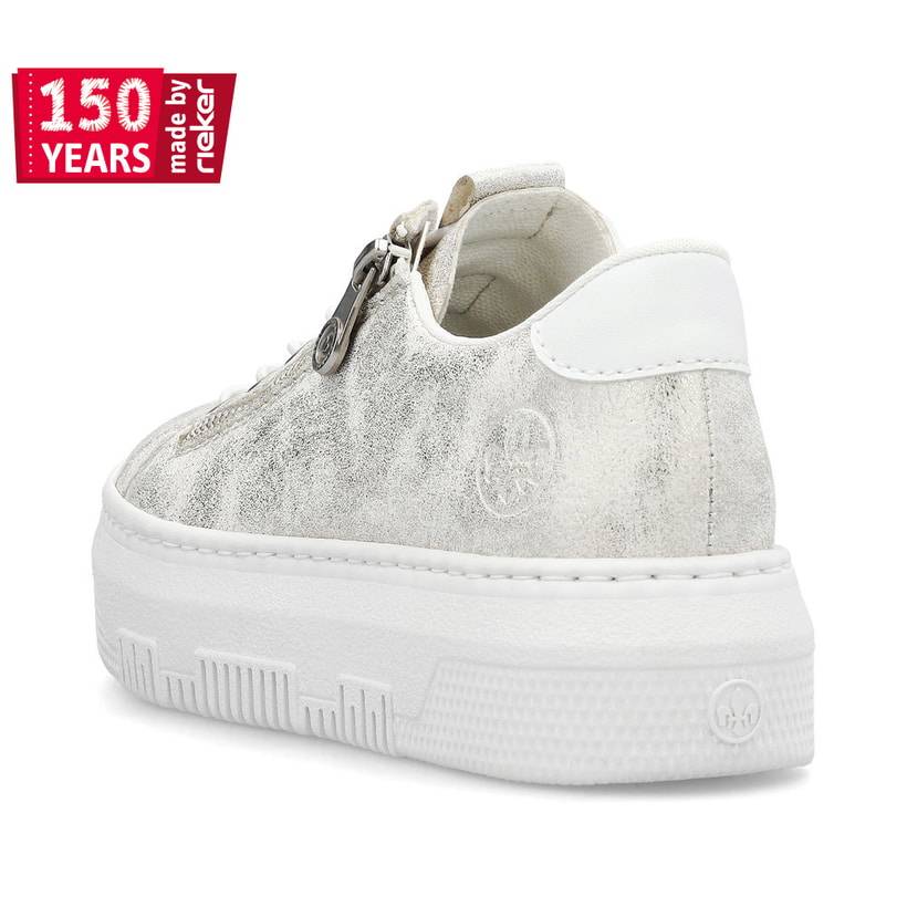 Rieker Artikelnummer M1953-60 Rieker Damen Sneaker Low Grauweiss