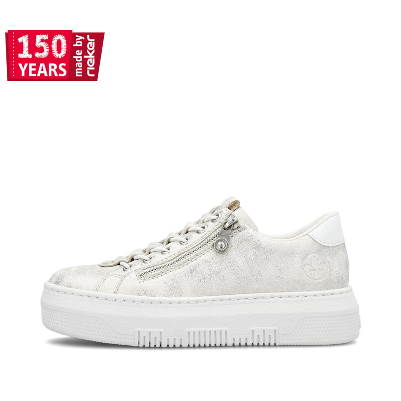 Rieker Artikelnummer M1953-60 Rieker Damen Sneaker Low Grauweiss