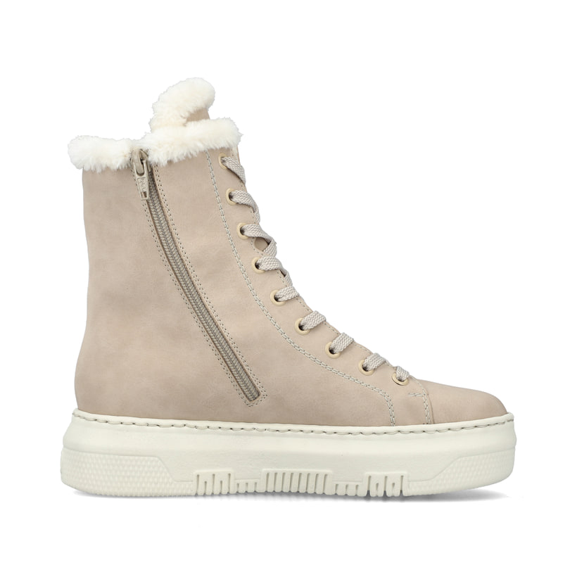 Rieker Artikelnummer M1980-62 Rieker Damen Schnürstiefel Champagner