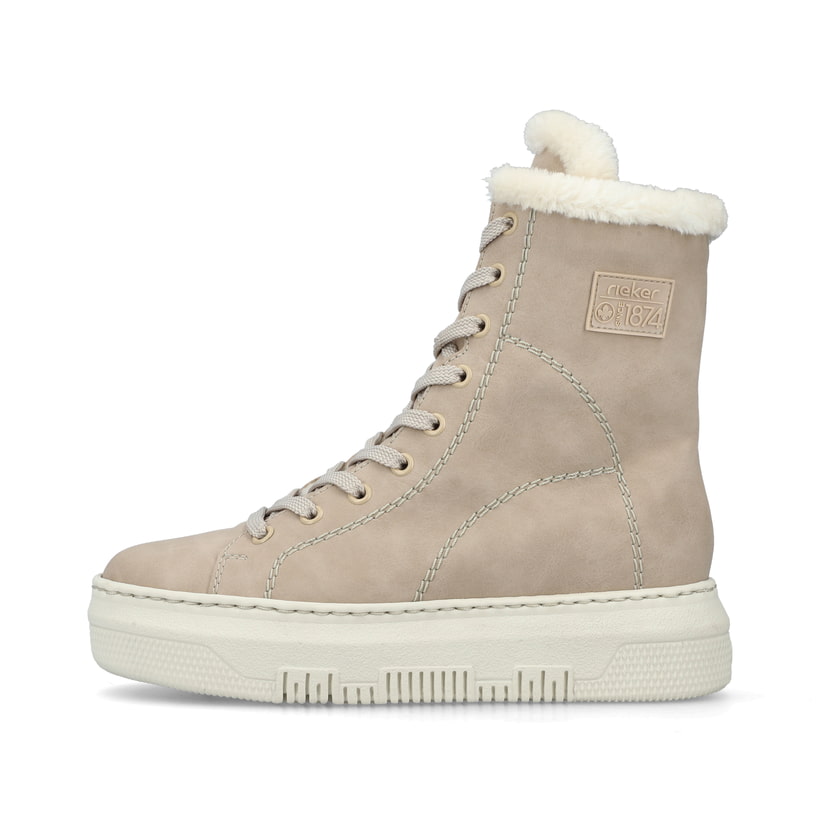 Rieker Artikelnummer M1980-62 Rieker Damen Schnürstiefel champagner