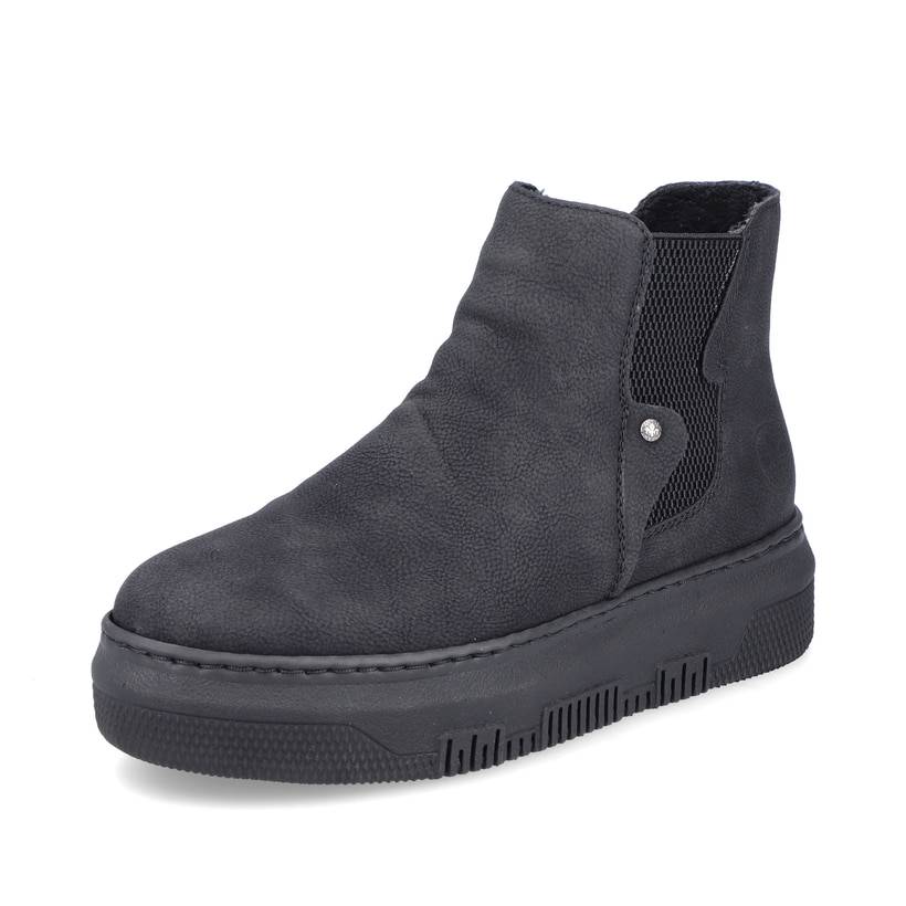 Rieker Artikelnummer M1981-00 Rieker Damen Chelsea Boots Tiefschwarz