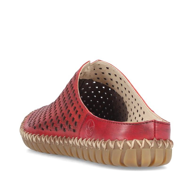 Rieker Artikelnummer M2885-35 Rieker Damen Clogs Dunkelrot