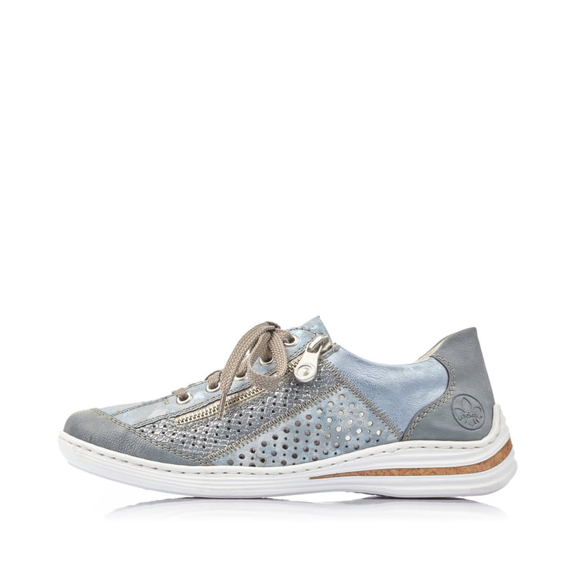 Rieker Artikelnummer M35G6-12 Rieker Damen Schnürschuhe meeresblau