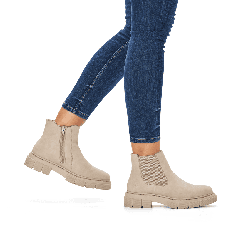 Rieker Artikelnummer M3854-62 Rieker Damen Chelsea Boots Hellbeige