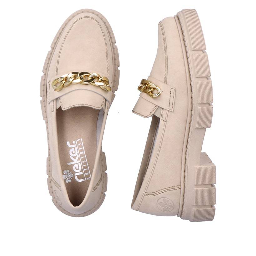 Rieker Artikelnummer M3861-60 Rieker Damen Loafer Hellbeige