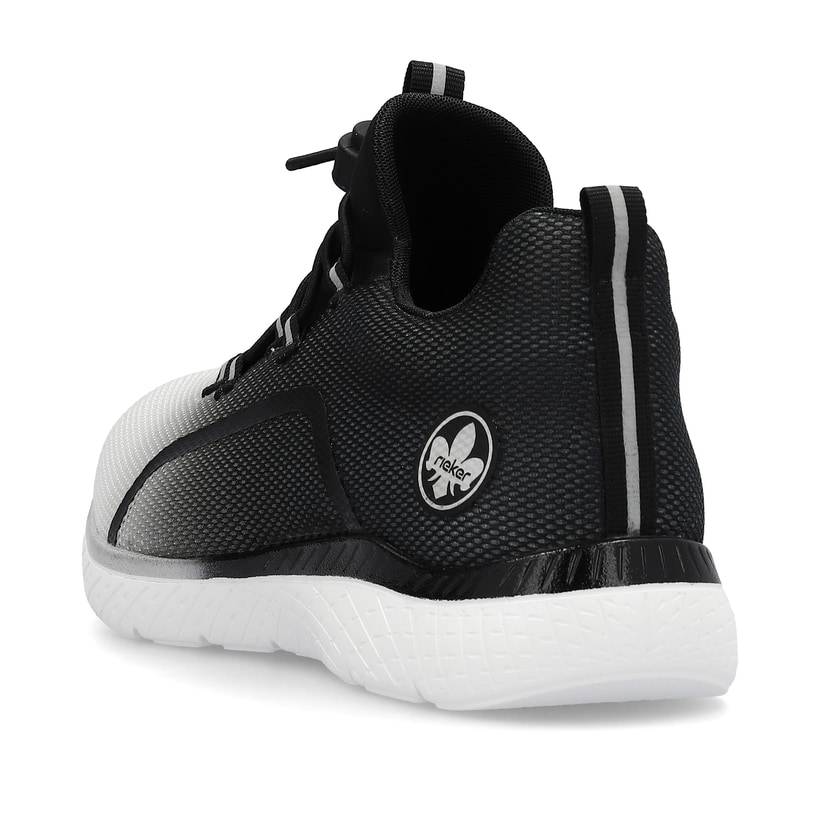 Rieker Artikelnummer M5055-00 Rieker Damen Slipper Nachtschwarz-schwanenweiss