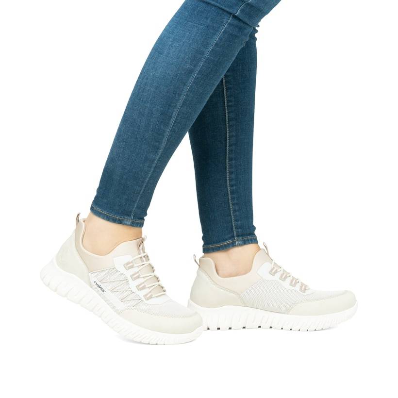 Rieker Artikelnummer M5358-60 Rieker Damen Slipper Vanilleweiß