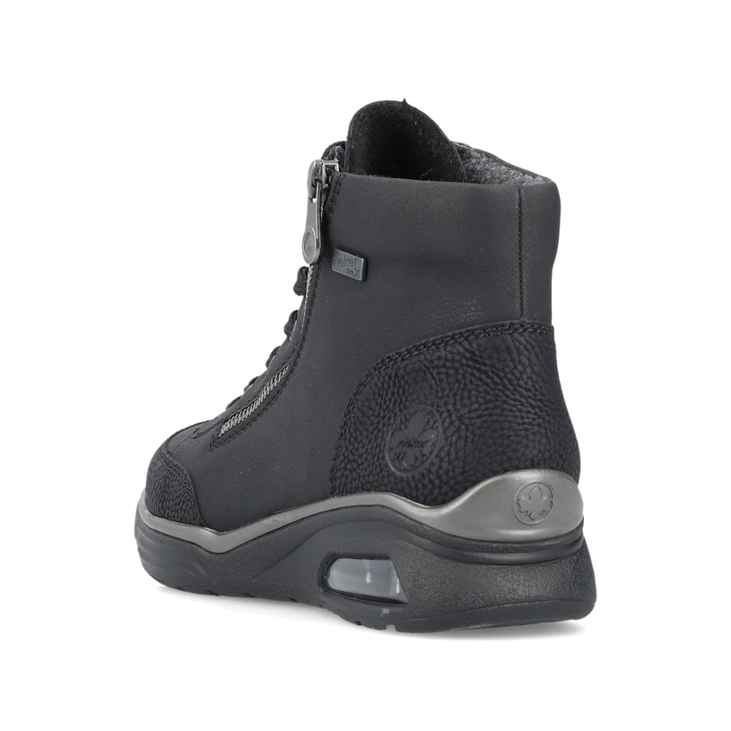 Rieker Artikelnummer M5610-00 Rieker Damen Schnürstiefel Graphitschwarz