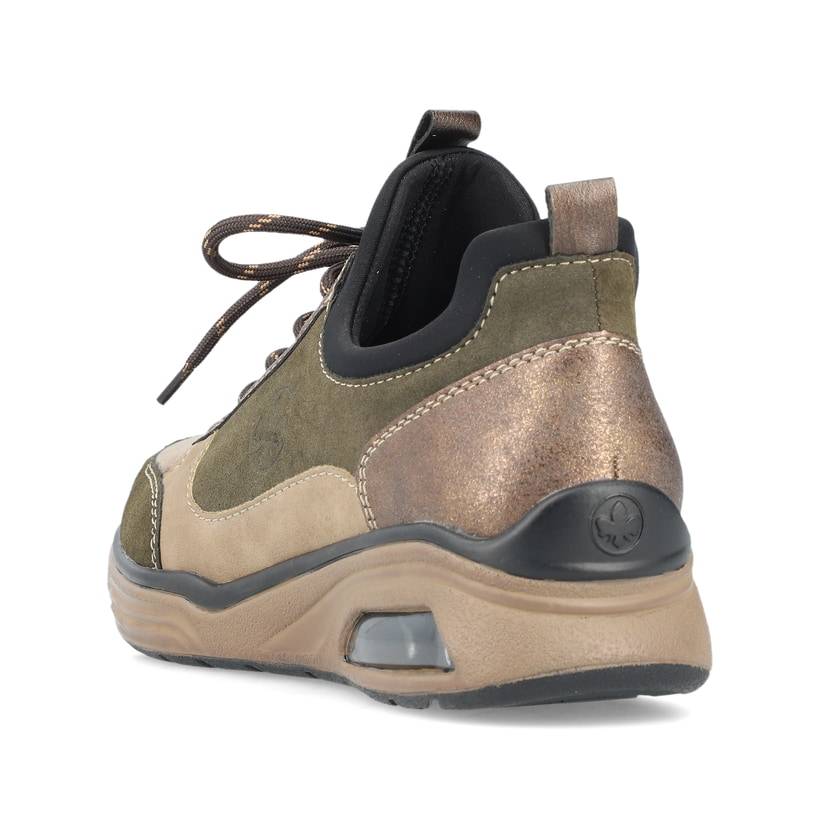 Rieker Artikelnummer M5660-64 Rieker Damen Slipper Grünbraun