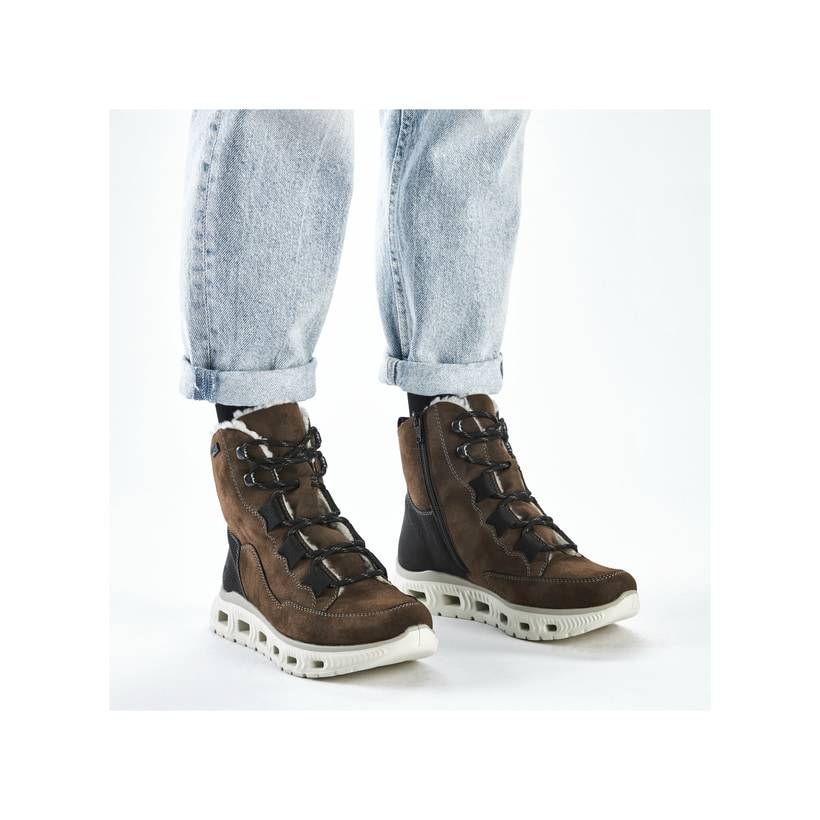 Rieker Artikelnummer M6012-25 Rieker Damen Schnürstiefel Nelkenbraun