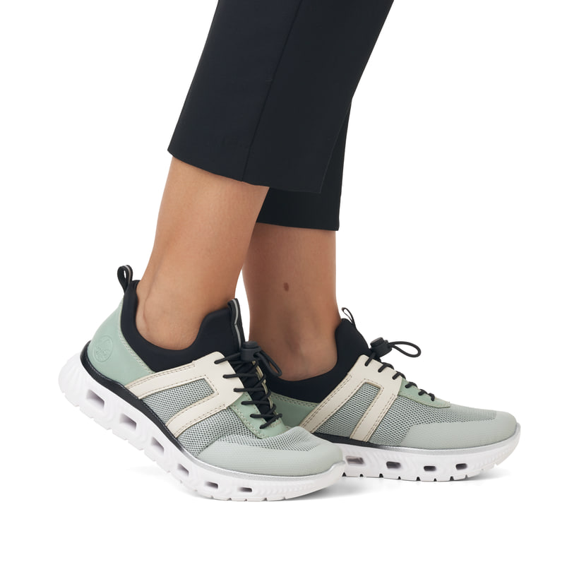 Rieker Artikelnummer M6061-52 Rieker Damen Slipper Mintgrün