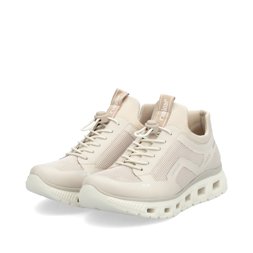 Rieker Artikelnummer M6064-60 Rieker Damen Slipper Graubeige