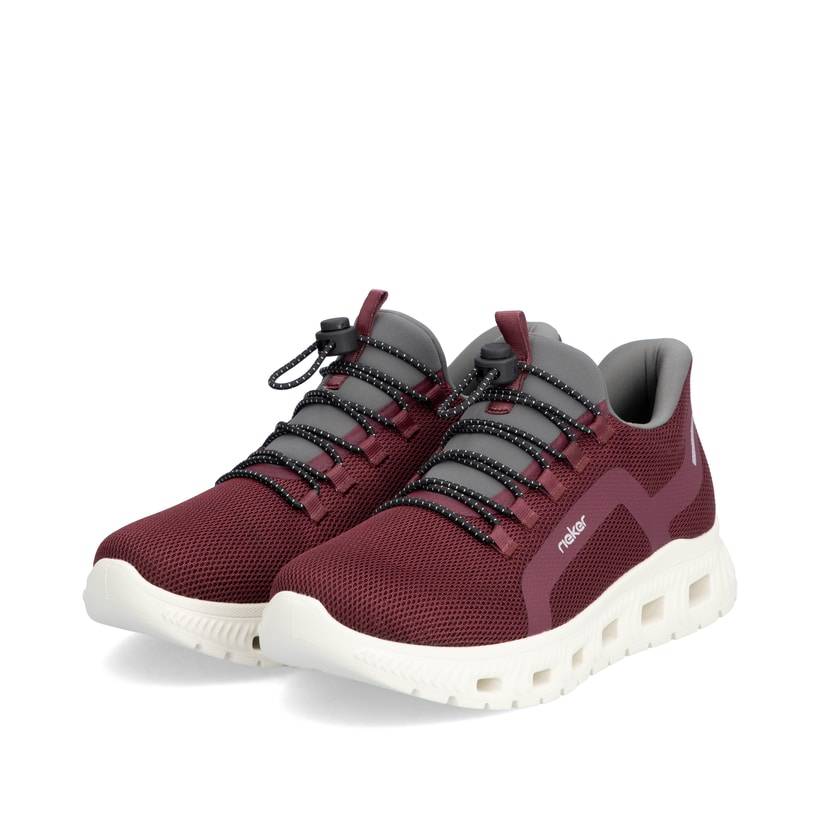 Rieker Artikelnummer M6066-30 Rieker Damen Slipper Weinrot