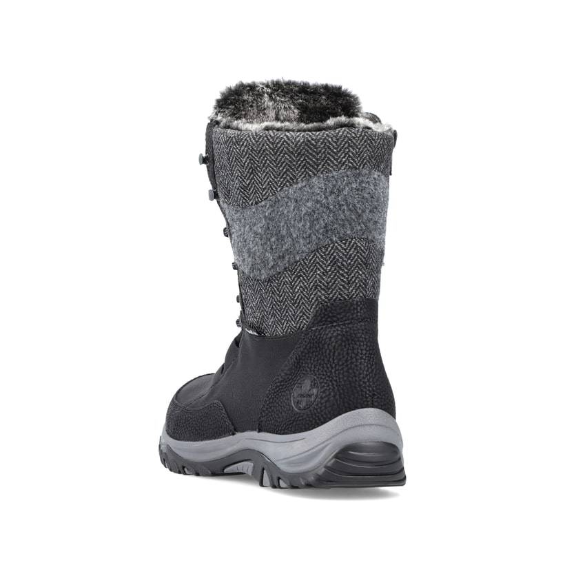 Rieker Artikelnummer M9643-01 Rieker Damen Schnürstiefel Urbanschwarz