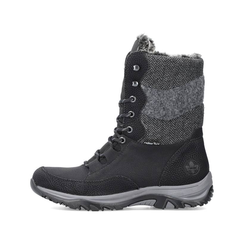Rieker Artikelnummer M9643-01 Rieker Damen Schnürstiefel urbanschwarz