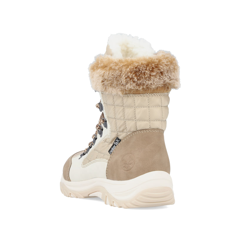 Rieker Artikelnummer M9644-60 Rieker Damen Schnürstiefel Beige-braun