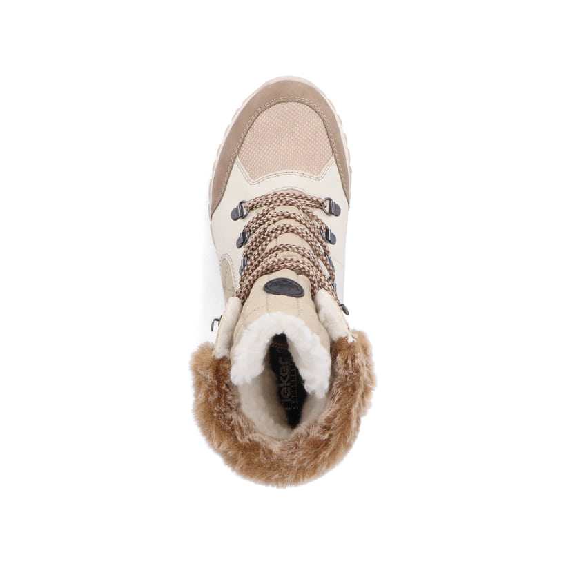 Rieker Artikelnummer M9644-60 Rieker Damen Schnürstiefel Beige-braun