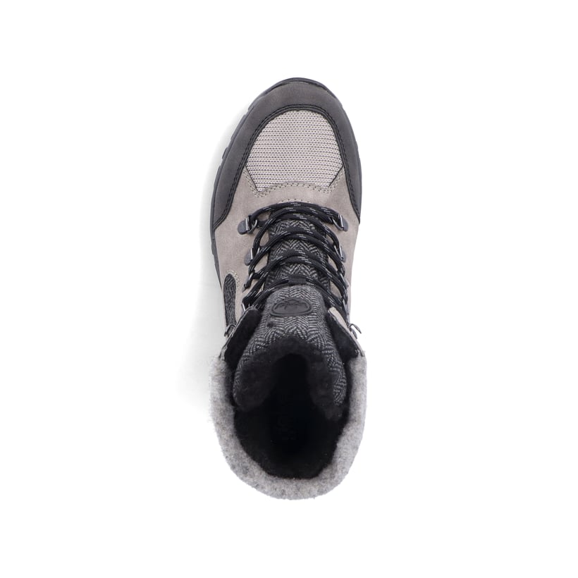 Rieker Artikelnummer M9842-40 Rieker Damen Schnürstiefel Silbergrau