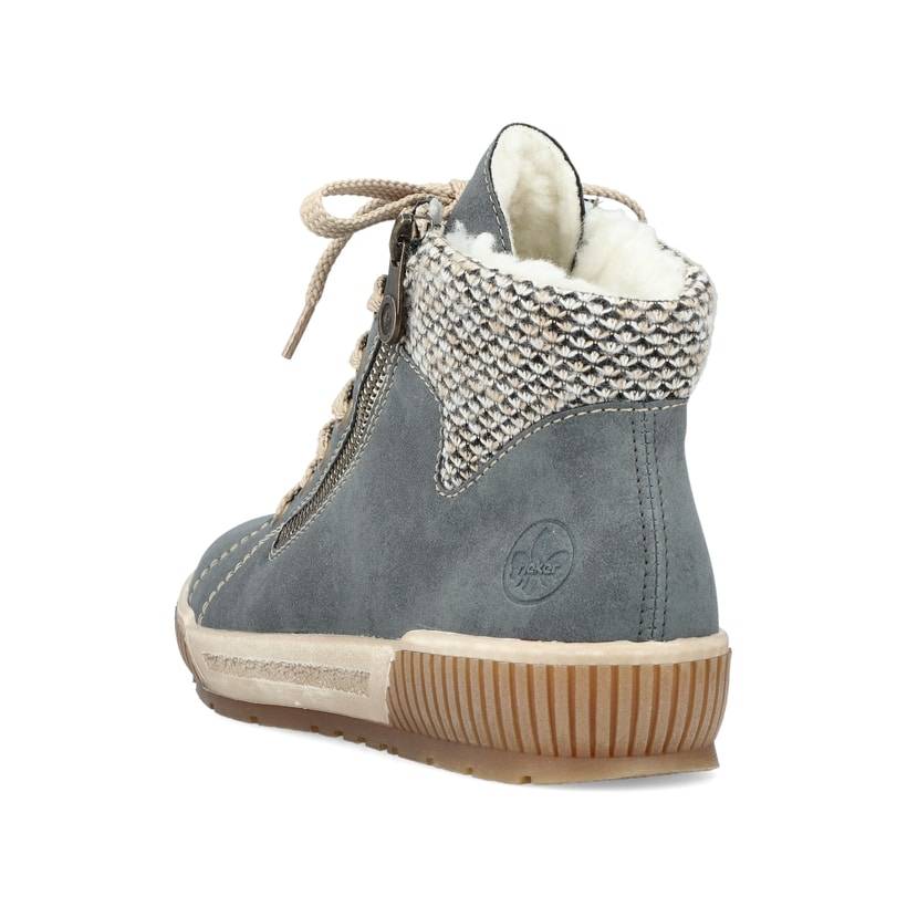 Rieker Artikelnummer N0709-14 Rieker Damen Schnürschuhe Blaugrau