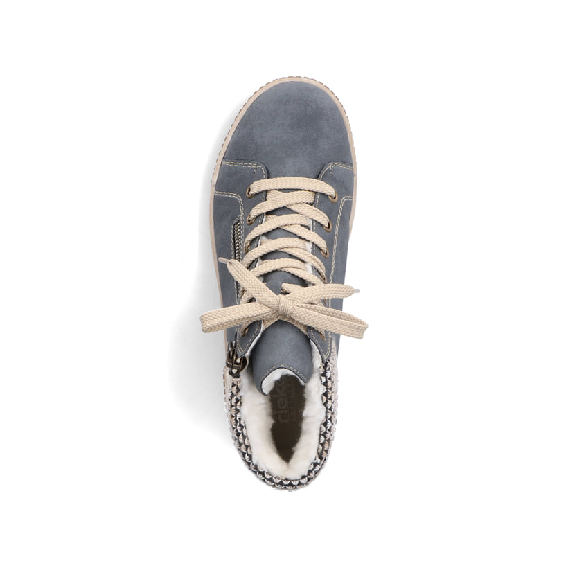 Rieker Artikelnummer N0709-14 Rieker Damen Schnürschuhe Blaugrau