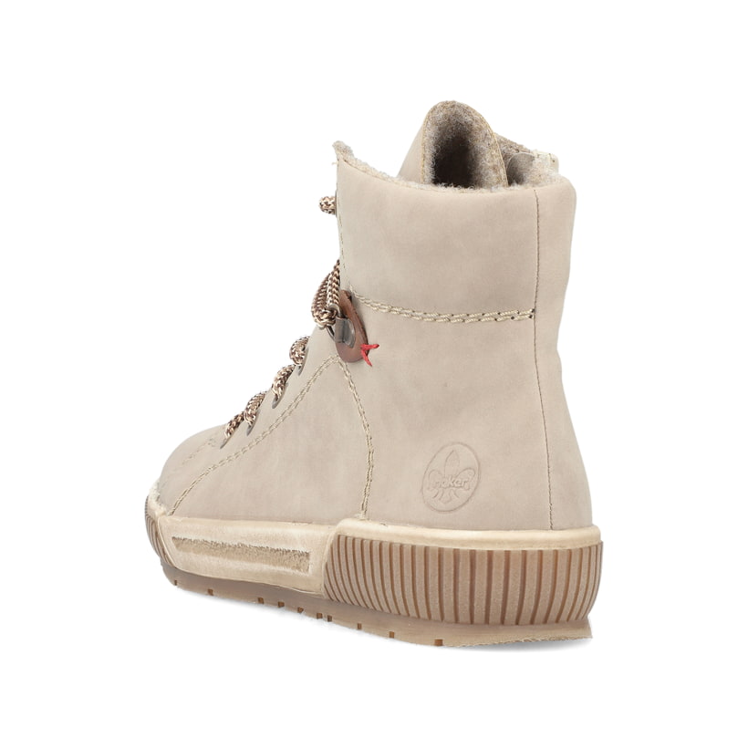 Rieker Artikelnummer N0730-64 Rieker Damen Schnürstiefel Cremebeige