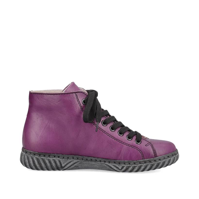 Rieker Artikelnummer N0921-30 Rieker Damen Schnürstiefel Aubergine-schwarz