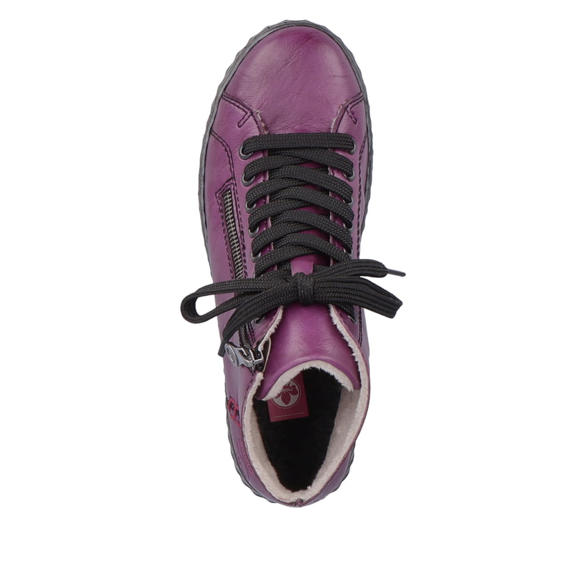 Rieker Artikelnummer N0921-30 Rieker Damen Schnürstiefel Aubergine-schwarz