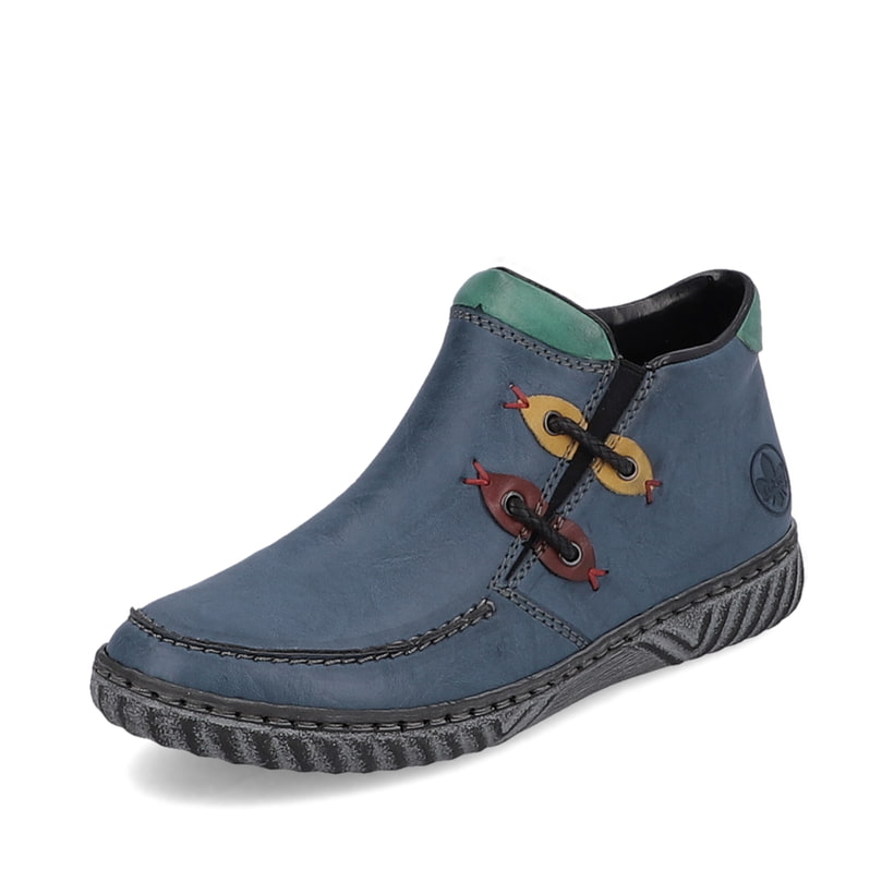 Rieker Artikelnummer N0959-14 Rieker Damen Slipper Pazifikblau