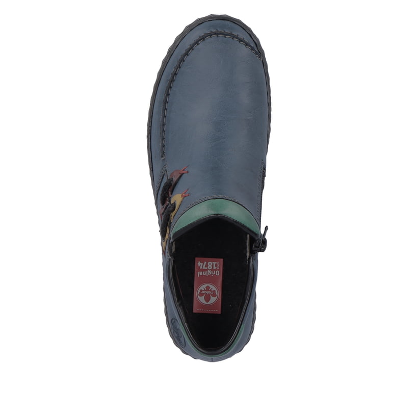 Rieker Artikelnummer N0959-14 Rieker Damen Slipper Pazifikblau