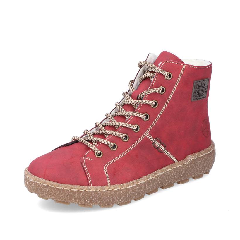 Rieker Artikelnummer N1022-33 Rieker Damen Schnürstiefel Erdbeerrot