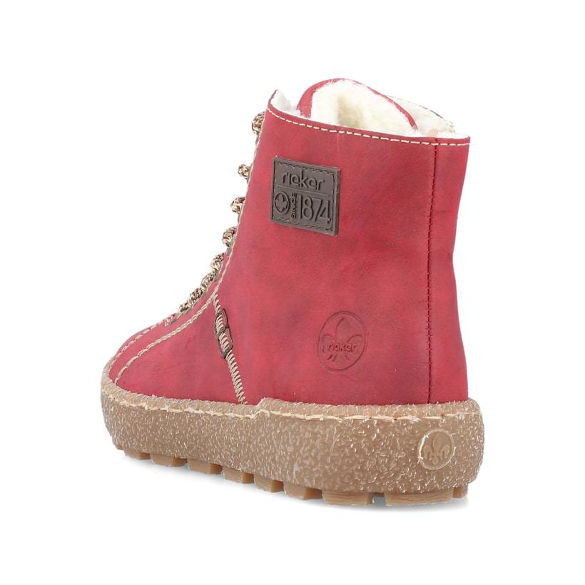Rieker Artikelnummer N1022-33 Rieker Damen Schnürstiefel Erdbeerrot