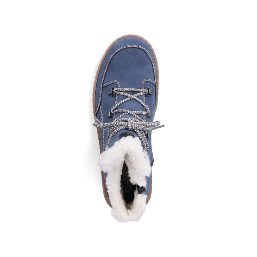 Rieker Artikelnummer N1030-14 Rieker Damen Schnürstiefel Himmelblau