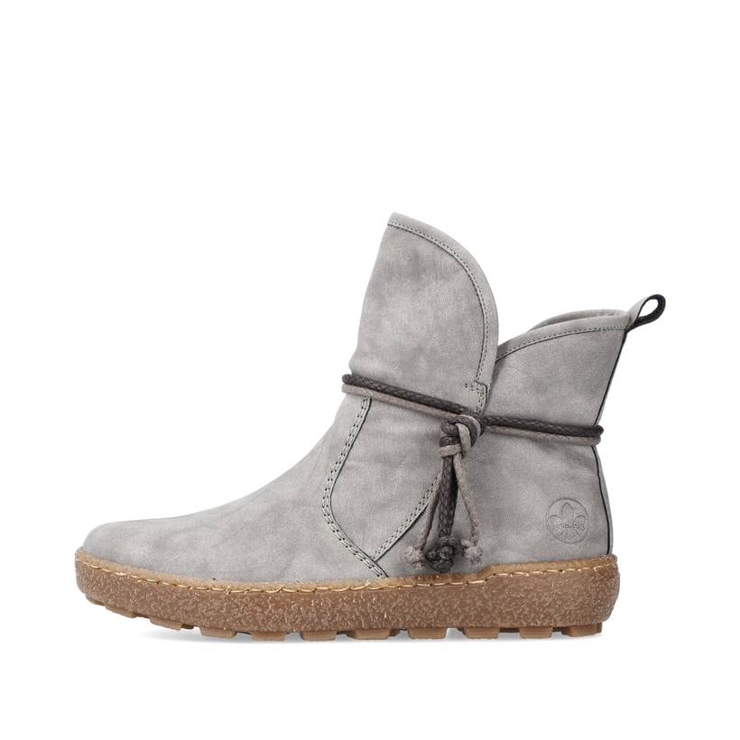Rieker Artikelnummer N1070-40 Rieker Damen Kurzstiefel silbergrau