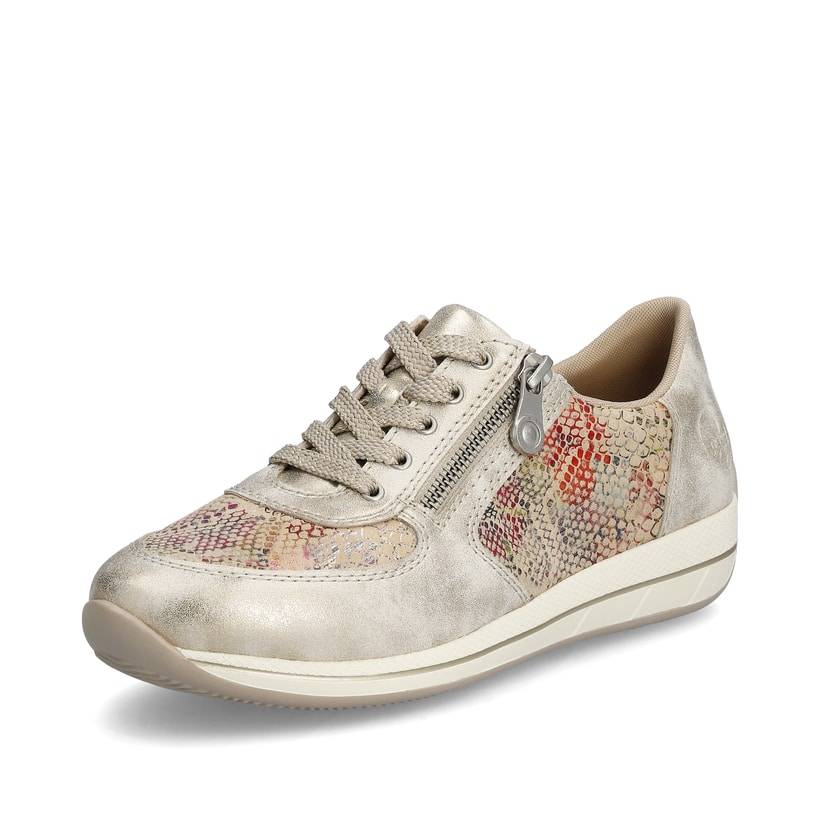 Rieker Artikelnummer N1112-91 Rieker Damen Sneaker Low Beige-multi-metallic