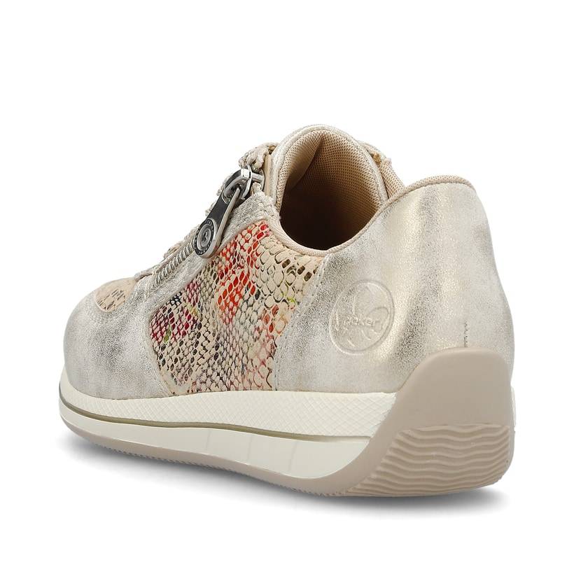Rieker Artikelnummer N1112-91 Rieker Damen Sneaker Low Beige-multi-metallic
