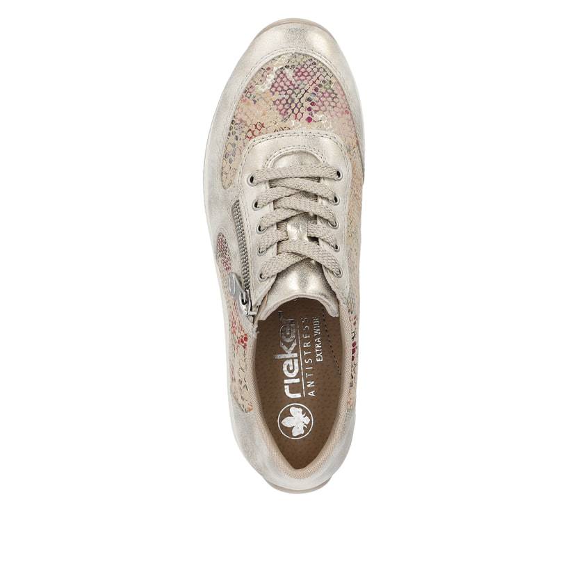 Rieker Artikelnummer N1112-91 Rieker Damen Sneaker Low Beige-multi-metallic