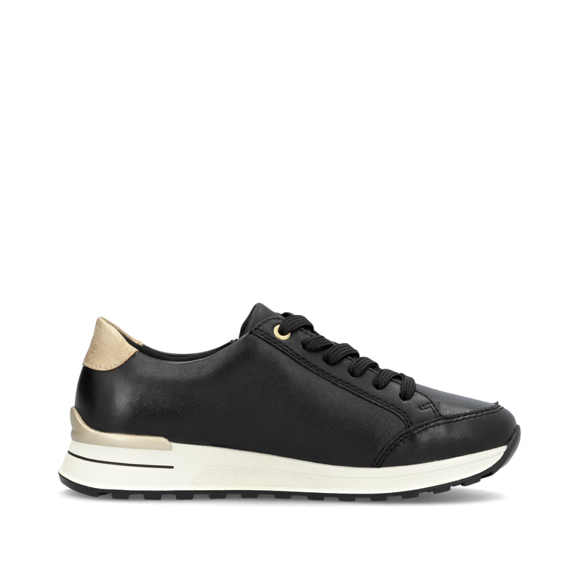Rieker Artikelnummer N1406-00 Rieker Damen Sneaker Low Tiefschwarz-gold